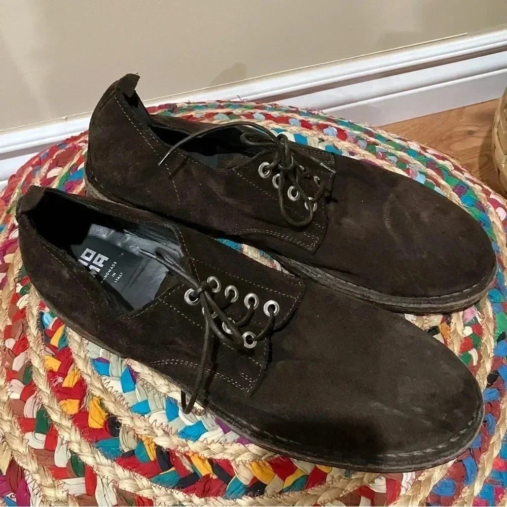 Moma  brown suede leather shoes made in Italy 45